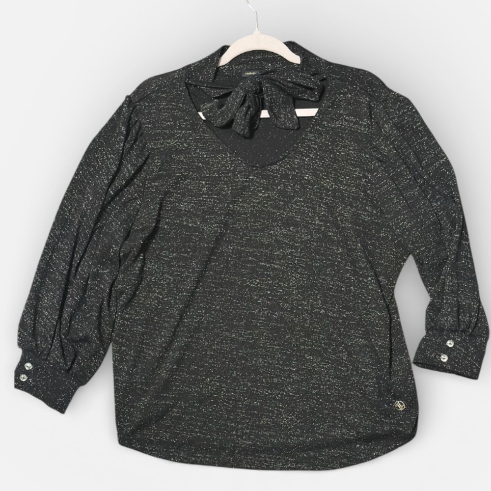🐣Adrienne Vittadini Black Sparkle Top
